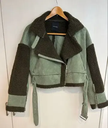 당일 발송 가능 지나시스 jeanasis 무스탕 코트 그린 모스그린