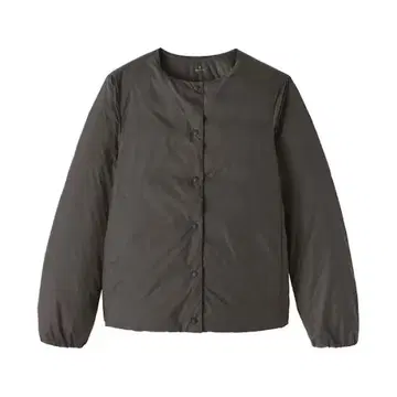 무인양품 경량 다운 포켓터블 노카라 자켓