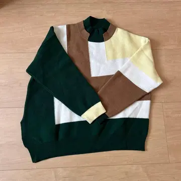 CULLNI 컬러 블록 니트