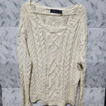 [ M ] 폴로 랄프로렌 니트 스웨터 피셔맨 화이트