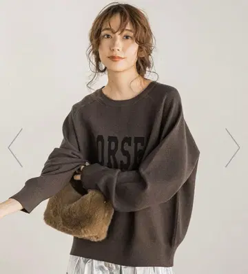 드로트 로트레아몽 로고 자카드 니트