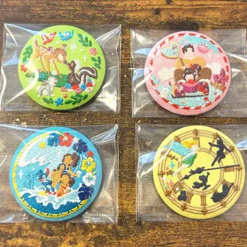 디즈니 자수 캔 배지 2 4종 세트