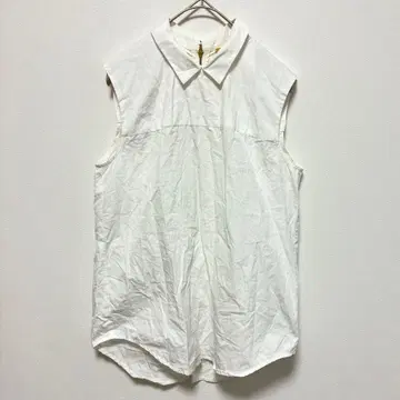 뮤즈 드 두지엠 클라세 면 100% 셔츠 슬리브리스 화이트 봄/여름/가을