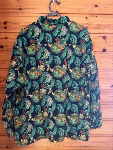 드래곤 패턴 긴팔 셔츠 캐주얼