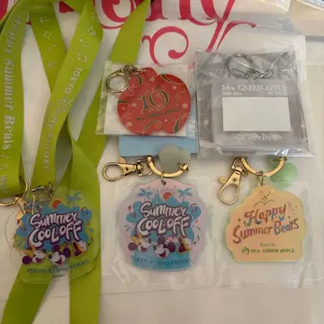 미세스 그린애플 스마트폰 스트랩 키체인 세트