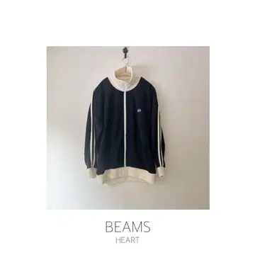 BEAMS HEART / 지퍼 라인 트레이닝복 저지 블루종