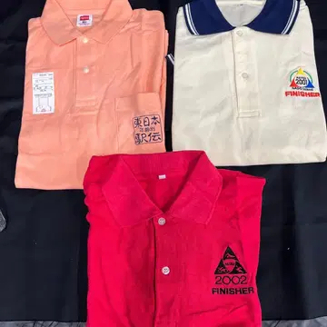 피케 셔츠 3종 세트 ( 오렌지 크림 빨간색 )