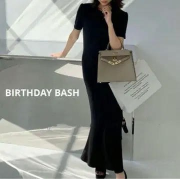 벌스데이 바쉬 BB 스트레치 머메이드 원피스 블랙 M