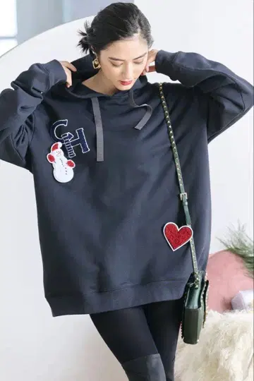 chesty 스노우맨 산타 후드티