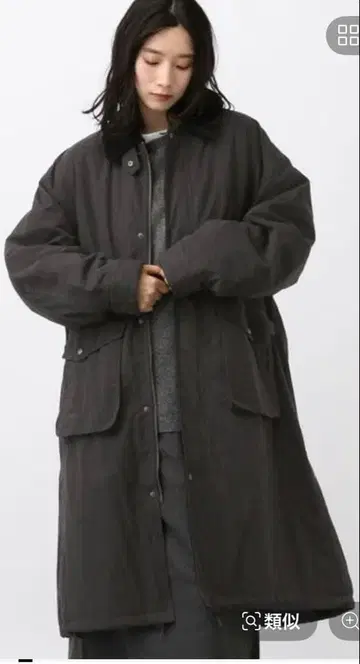 새상품급 스튜디오 클립 natural by clip 낚시 롱 코트