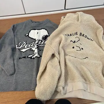 스누피 & 찰리 브라운 니트와 후드티