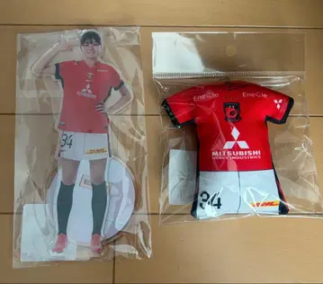 우라와 레즈 히라카와 히나 선수 아크릴 스탠드 쿠션 키링 세트