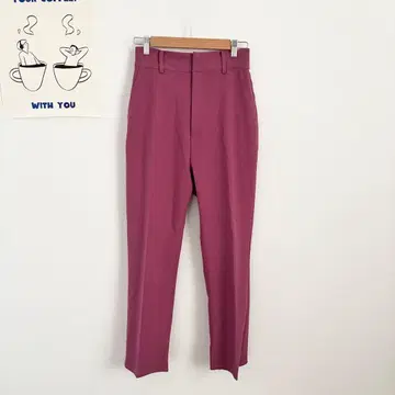 카스타네 플레어 슬릿 팬츠 깔끔 캐주얼 하이웨스트 롱 레그 효과