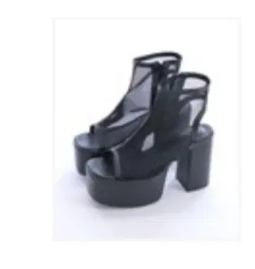 통굽 메쉬 부츠 샌들