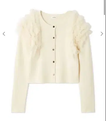 [ 새상품급 ] FRAY ID 숄더튤프릴 니트 가디건