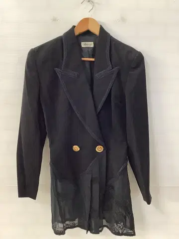 12.22 A437P 빈티지 테일러드 자켓 더블 골드 버튼