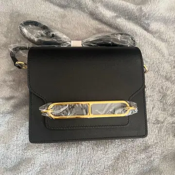 블랙 가죽 숄더백