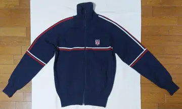 podium 유니언 잭 니트 네이비 블루종