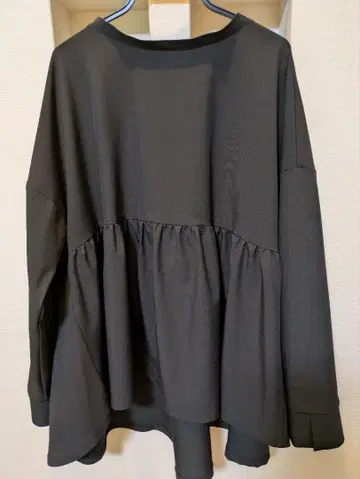 뒷면 리본 플레어 셔츠 블랙 F 사이즈