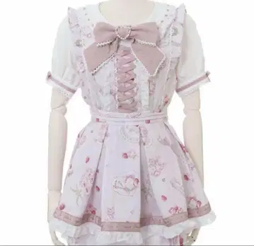 LIZLISA salon de fraise 패턴 셋업 핑크