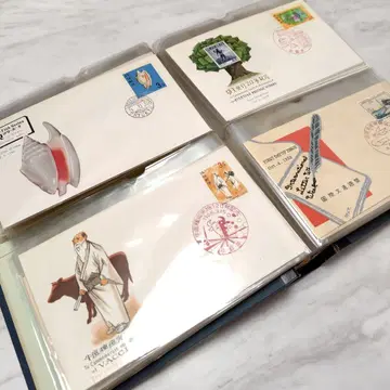 우표 초일 커버 앨범 포함 스탬프 포함 100개 쇼와 레트로 컬렉션