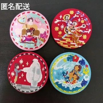 디즈니 자수 캔뱃지 릴로 & 스티치 리멤버 미 베이맥스