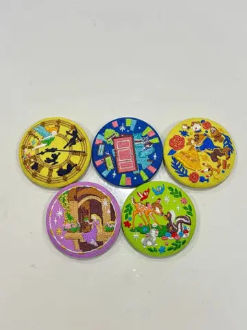 디즈니 자수 캔뱃지 피터팬 미녀와 야수 라푼젤 몬스터즈