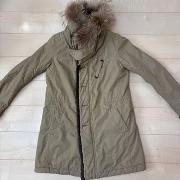 Johnbull 카키 퍼 달린 모즈 코트