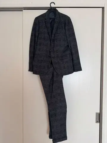 [ EDIFICE ] 셋업 수트 그레이 하운드투스 패턴 XL