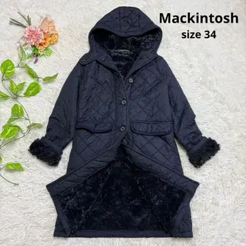 [매킨토시] 새상품급 퀼팅 코트 보아 블랙 34 여성용