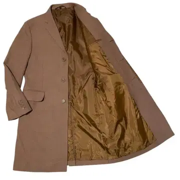 레어 새상품급 무인양품 MUJI 울 캐시미어 비익 체스터 코트 M 카멜