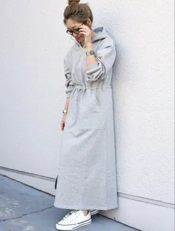 SHIPS khaju 맨투맨 원피스 그레이