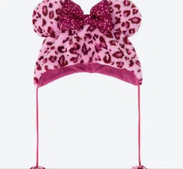 디즈니 레오파드 무늬 팬 캡 핑크 24시간 이내 발송