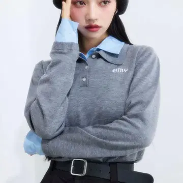 eimyistoire/에이미 이스트 월 더블 컬러 디자인 니트