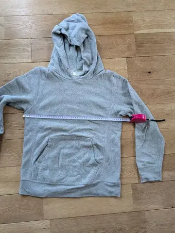 Champion 그레이 후드 부착 후드티 S