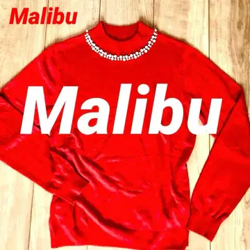 펄 비쥬 부착 긴팔 니트