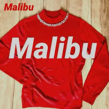 펄 비쥬 부착 긴팔 니트