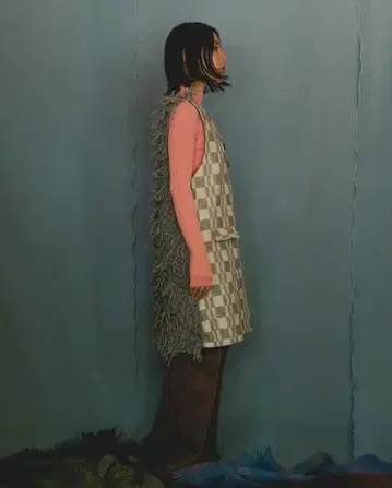 moi 핑크 하이넥 니트