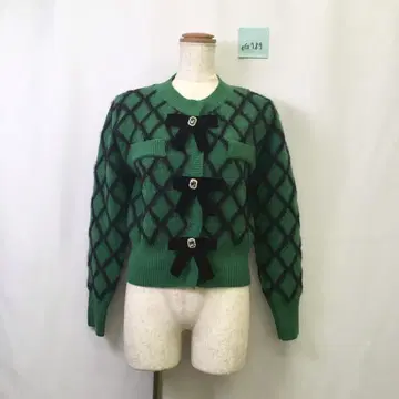 zG789 [ F ] miimi 포켓 가디건 체크 긴팔