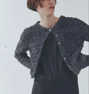 MIESROHE sustainable 라메 재규어 크루 가디건