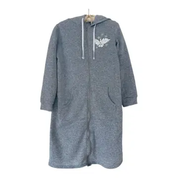 그레이 후드 부착 후드 맨투맨