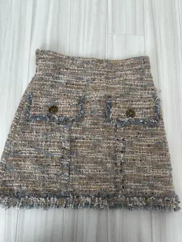 d'zit 트위드 미니 스커트 베이지 계열