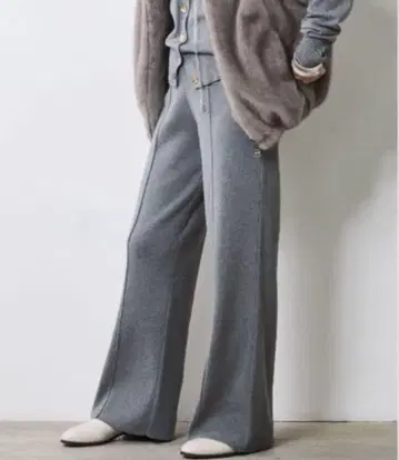 CHIC STYLE 니트 스트레이트 팬츠