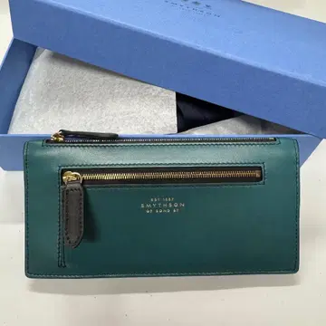 Smythson 스마이슨 더블 지퍼 장지갑