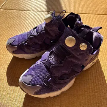 리복 스니커즈 펌프 퓨리 보라색 페이즐리 25.5cm