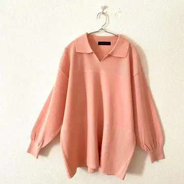 [산로메오] 니트 모 100% 옷깃 있음 백 슬릿 키넥 일본제 F