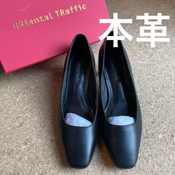[ Oriental Traffic ] 천연 가죽 펌프스 관혼상제 블랙 힐