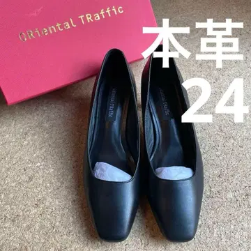 [ Oriental Traffic ] 천연 가죽 펌프스 관혼상제 블랙 힐