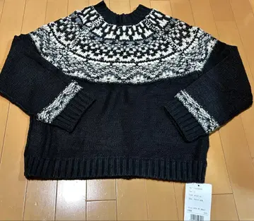 [ 정가 약 7천 엔 ] Classical Elf 노르딕 무늬 스웨터 L