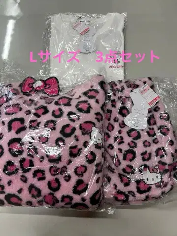 할인 헬로키티 해피백 레오파드 무늬 룸웨어 핑크 L 사이즈